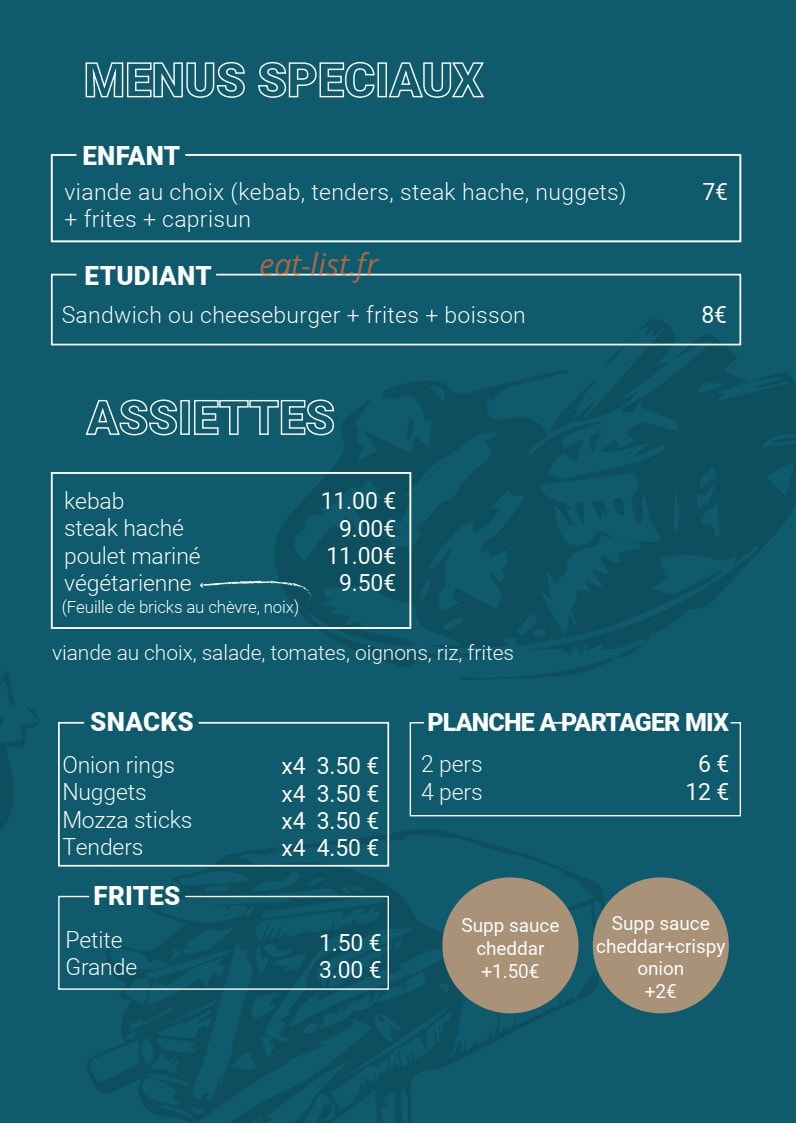 Kebab De La Gare — carte page 3