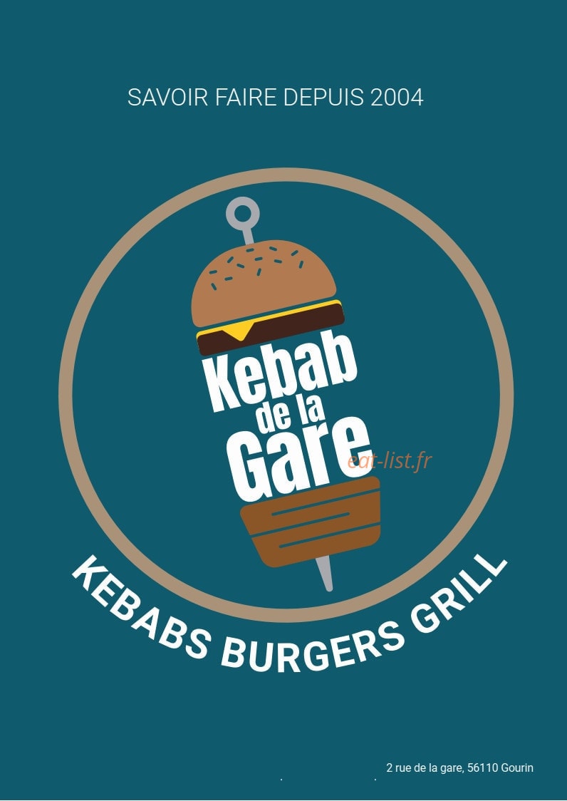 Kebab De La Gare — carte page 1