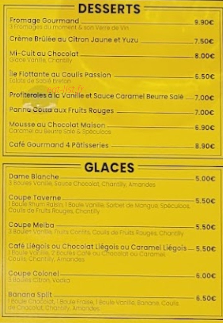 La Taverne — carte page 5