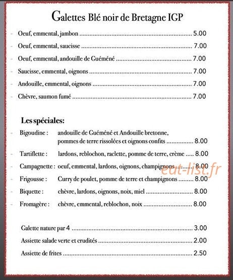 La Sarrasine — carte page 1
