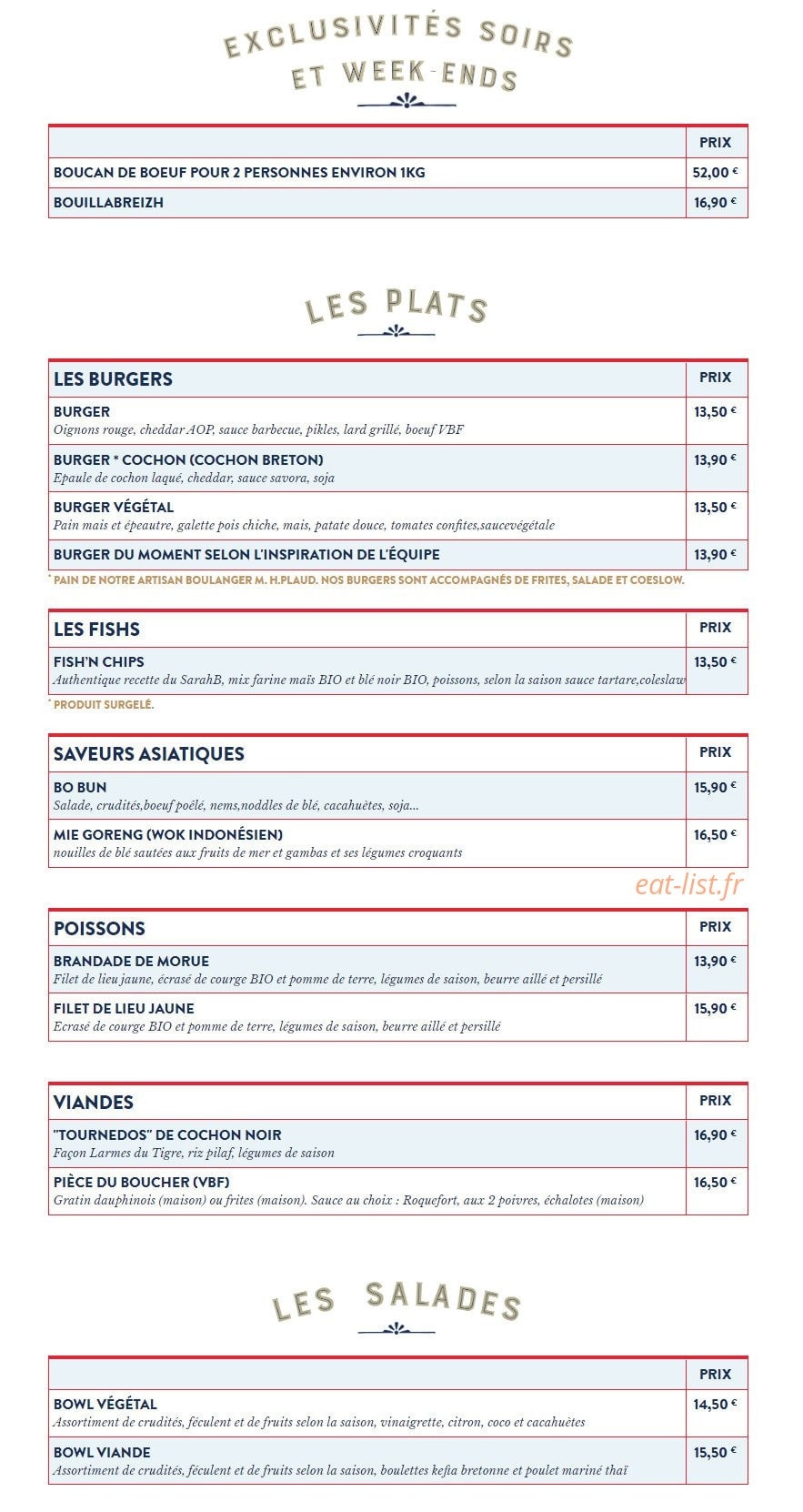 Le Sarah B. — carte page 2