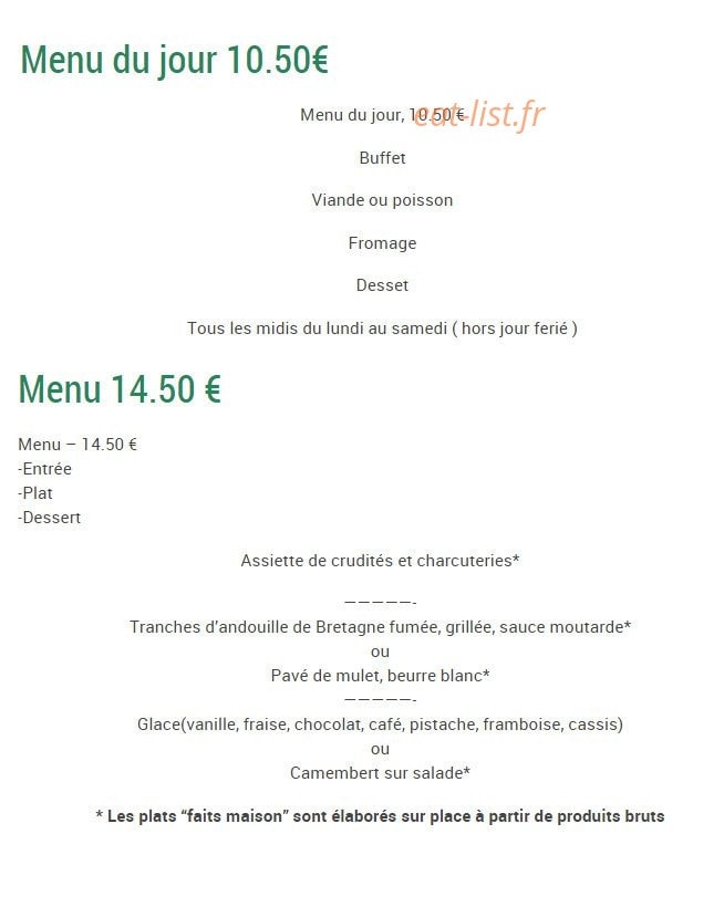 Auberge du passeur — carte page 2