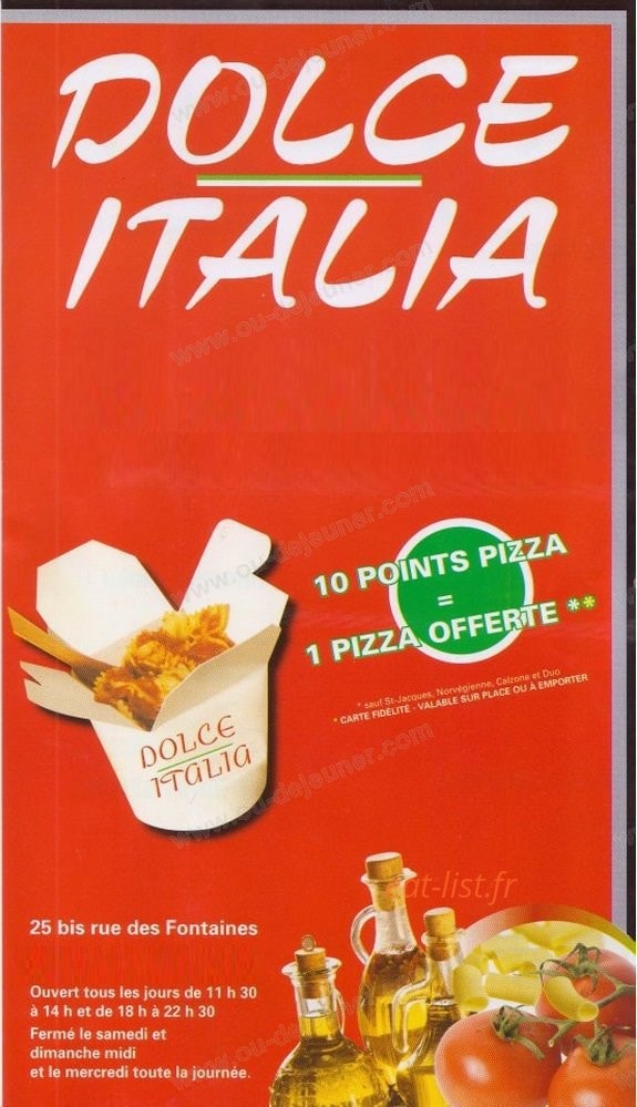 Dolce Italia — carte page 1