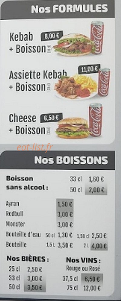 Kebab D'Or — carte page 3