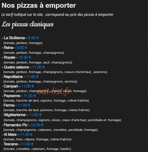 Le Flamambo — carte page 1