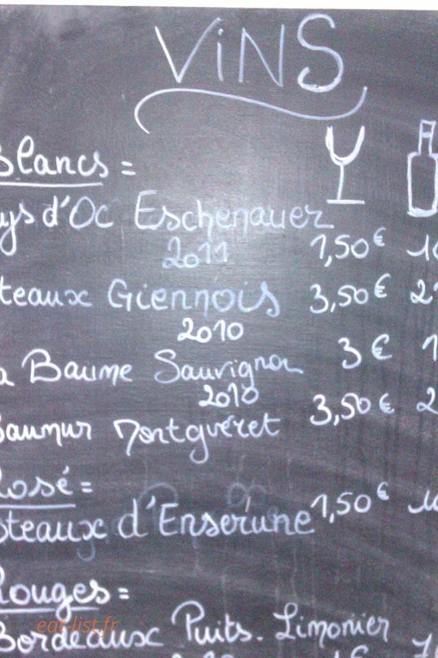 L'Atelier Bistrot — carte page 1