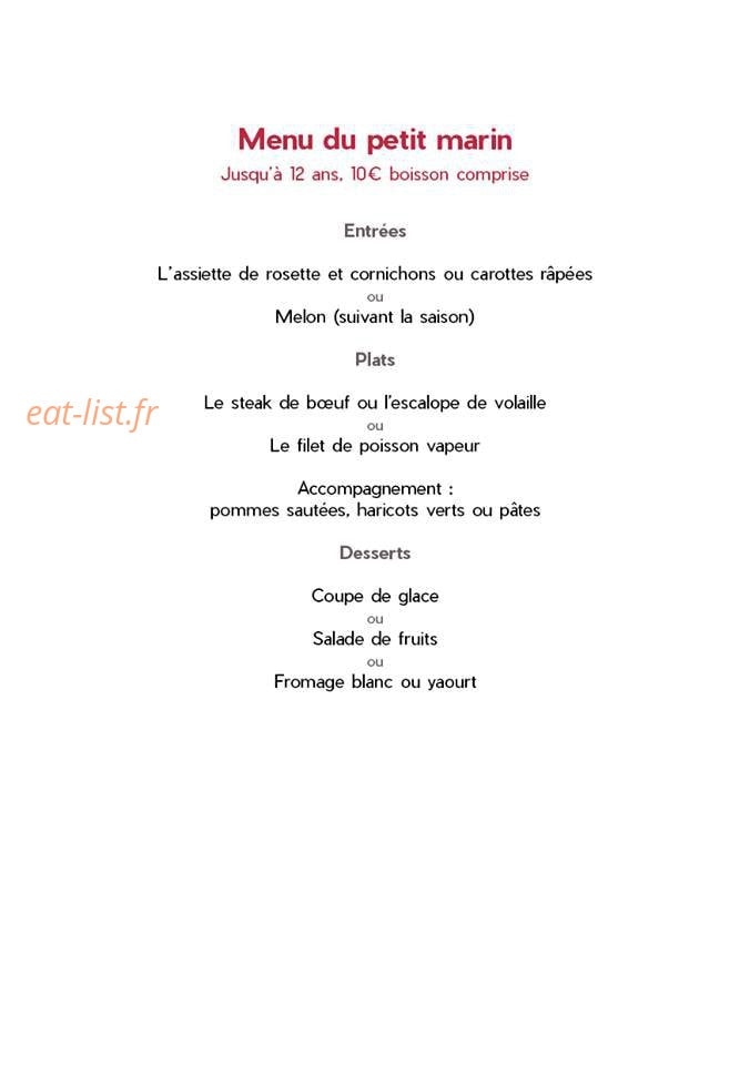 Hôtel Restaurant Europa — carte page 7