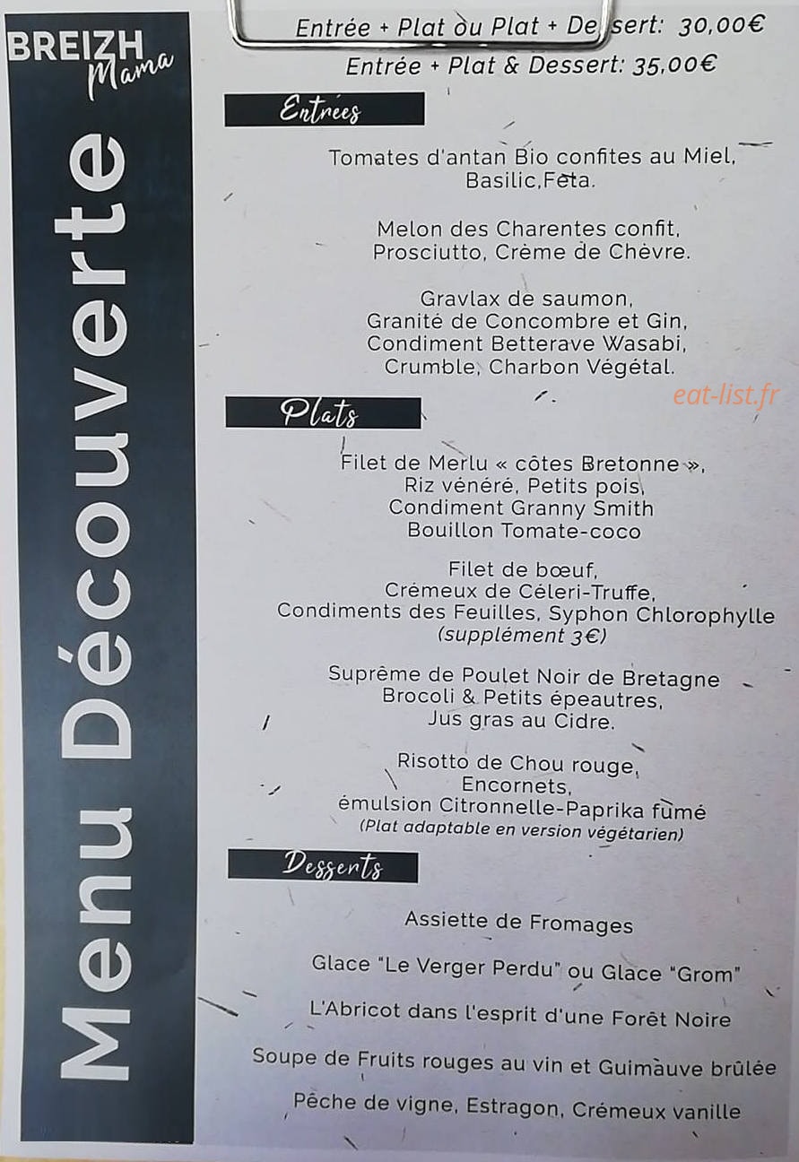 Breizh Mama — carte page 1