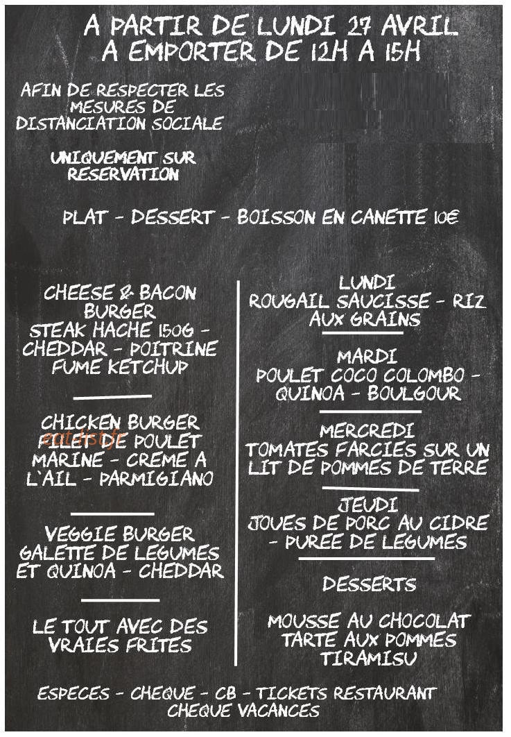 Ô P’tit Bistrot — carte page 2