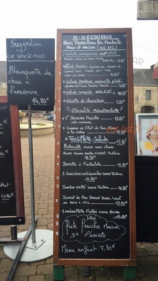 Bistrot Gourmand — carte page 1