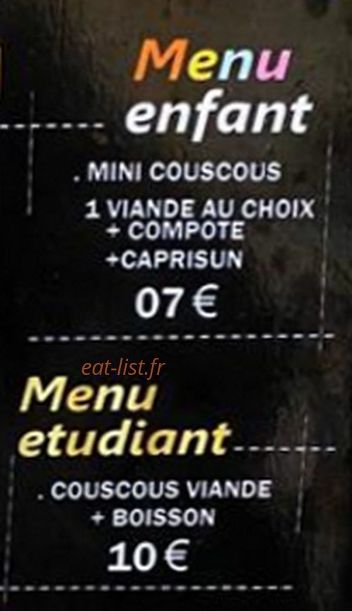 Délices Marocains — carte page 2