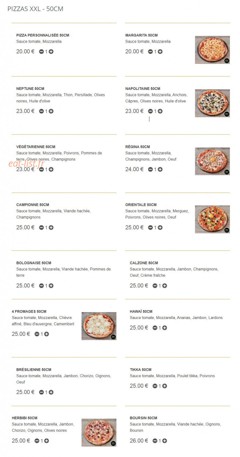QG Pizza — carte page 6
