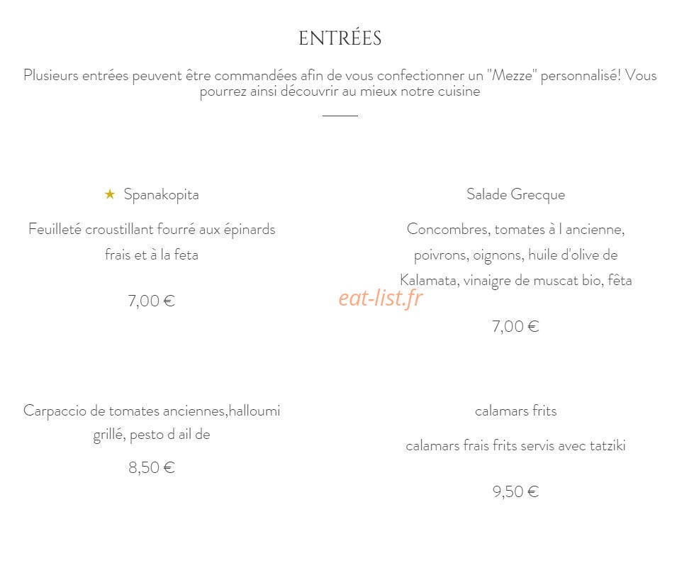 L' Ambroisie — carte page 1