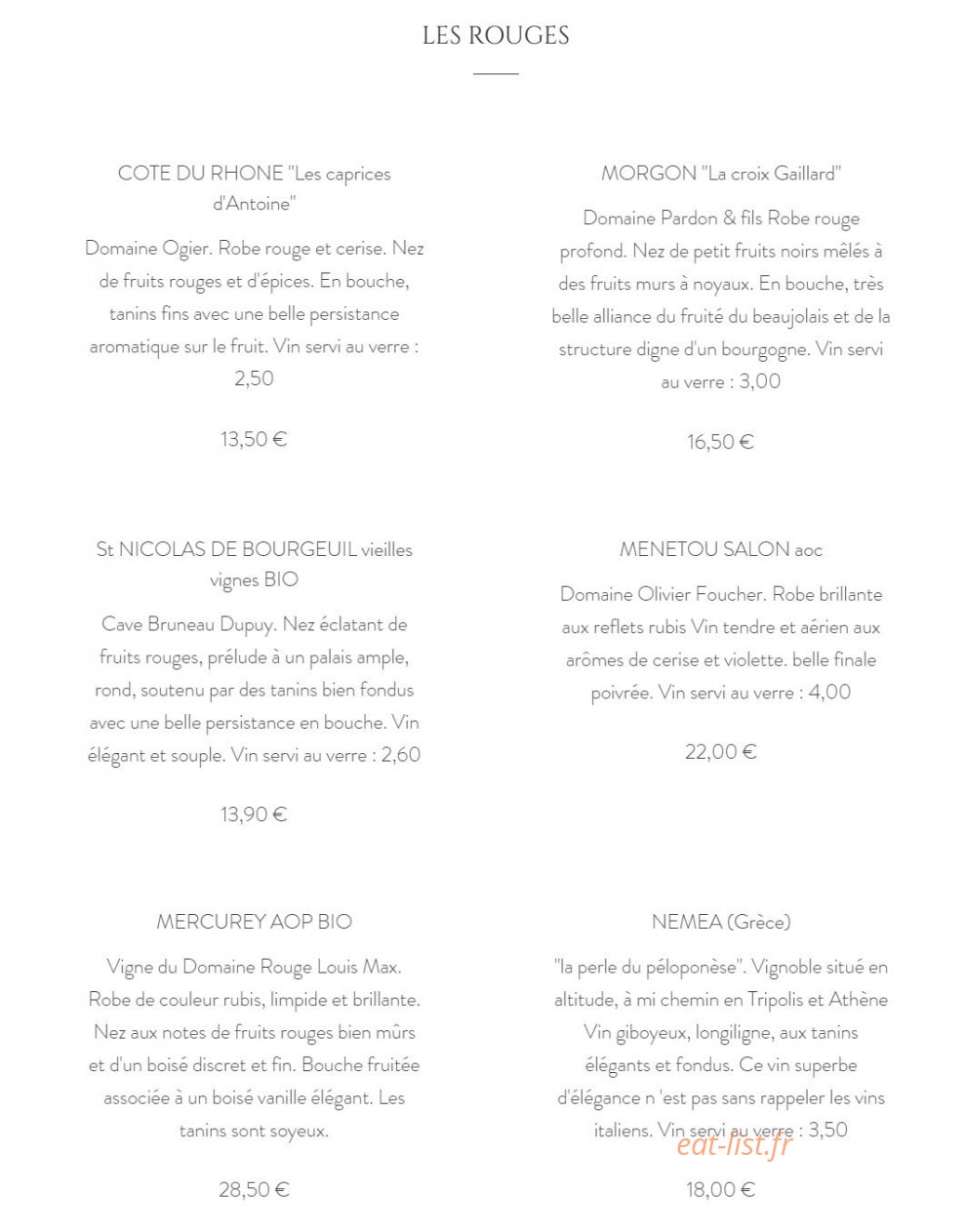 L' Ambroisie — carte page 5