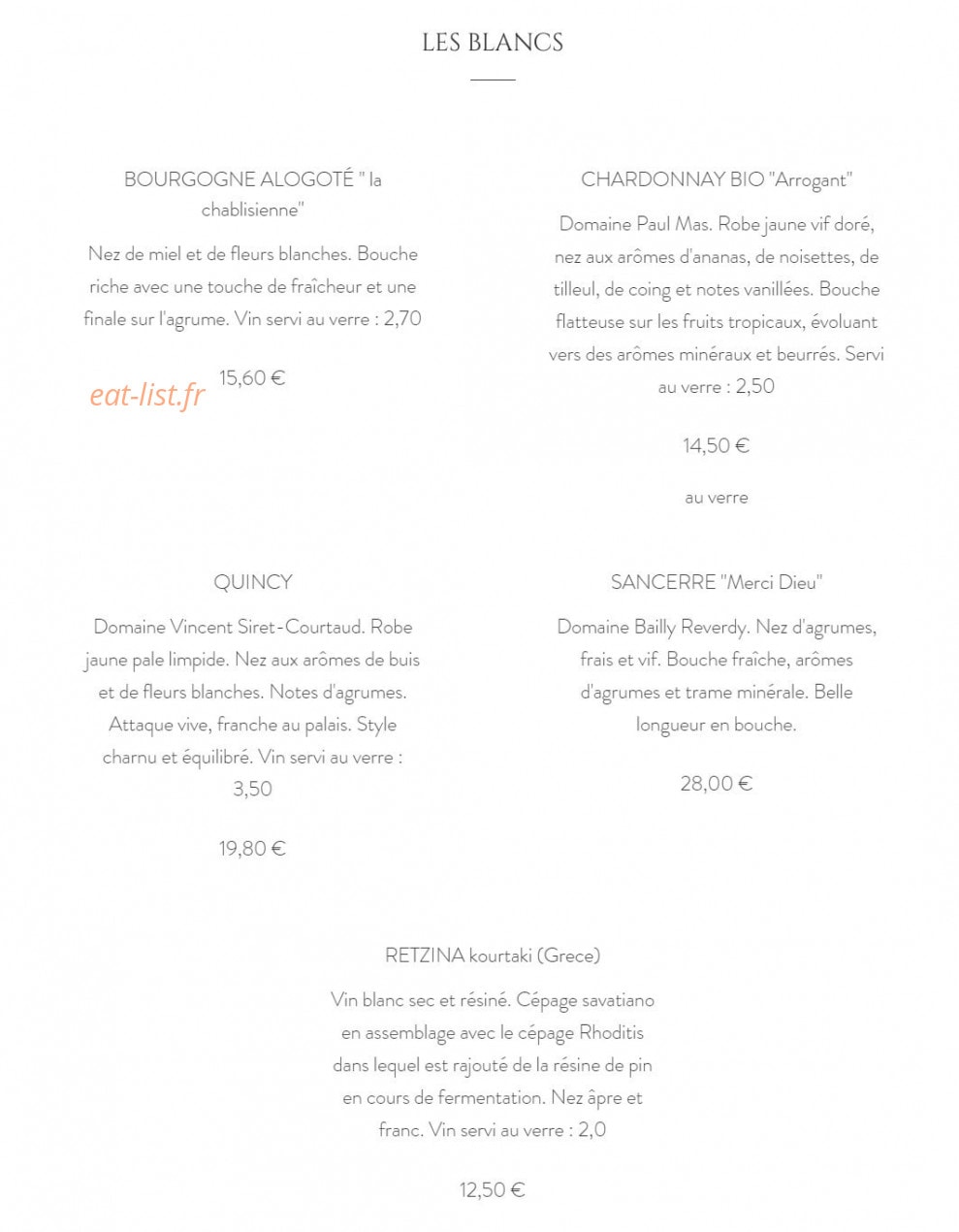 L' Ambroisie — carte page 4