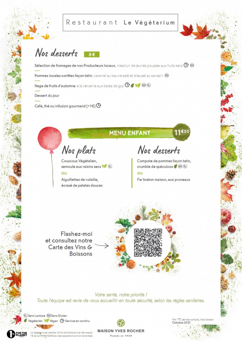Le Végétarium — carte page 2