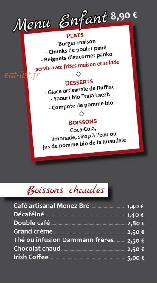 Tartines et Bouchons — carte page 11