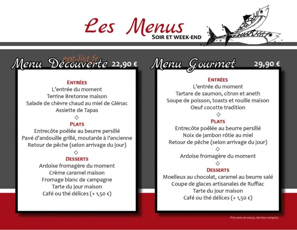 Tartines et Bouchons — carte page 7