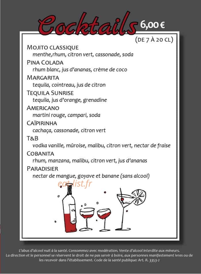 Tartines et Bouchons — carte page 2