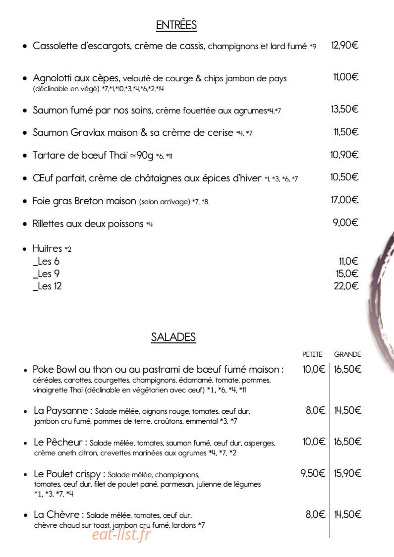 Auberge du Moulin Neuf — carte page 1