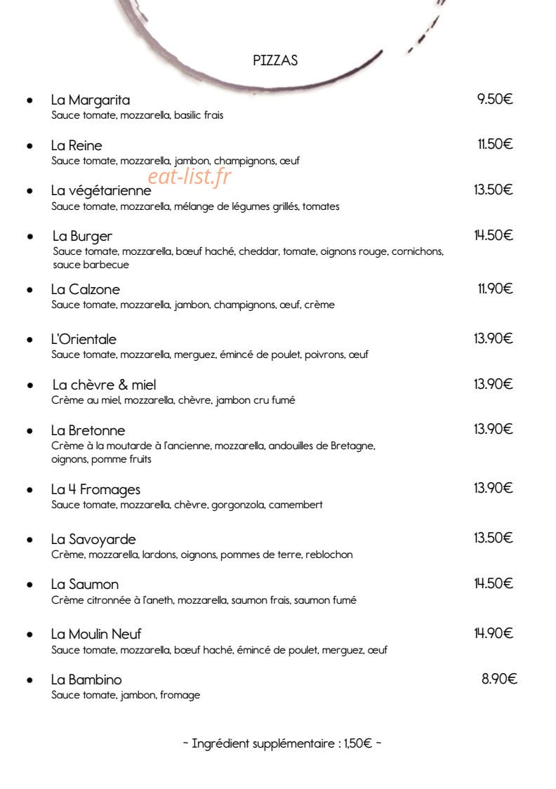 Auberge du Moulin Neuf — carte page 12
