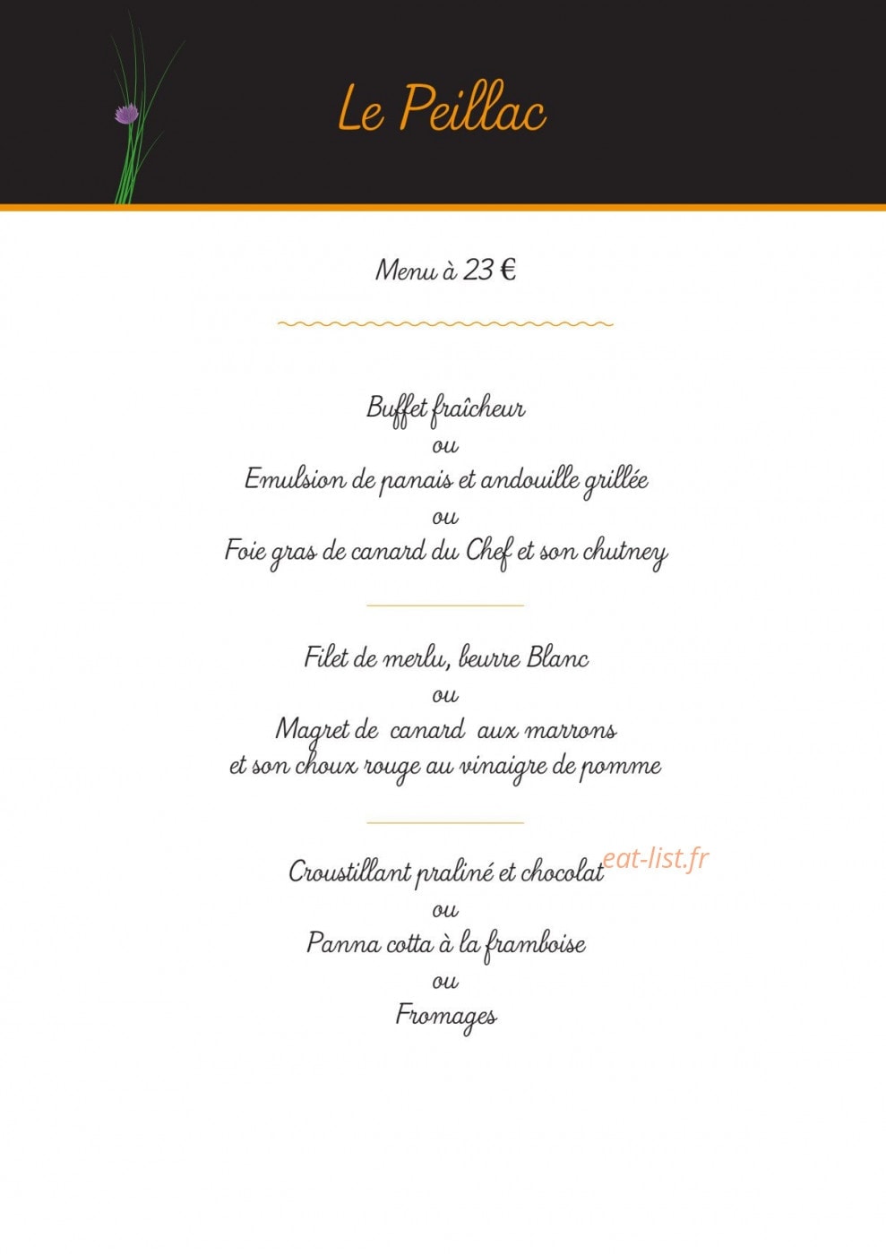 La Ciboulette — carte page 3