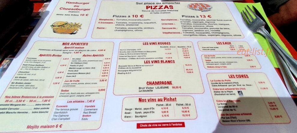 Café Breton — carte page 2