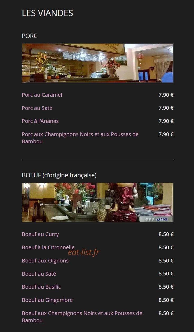 Le Saïgon — carte page 3