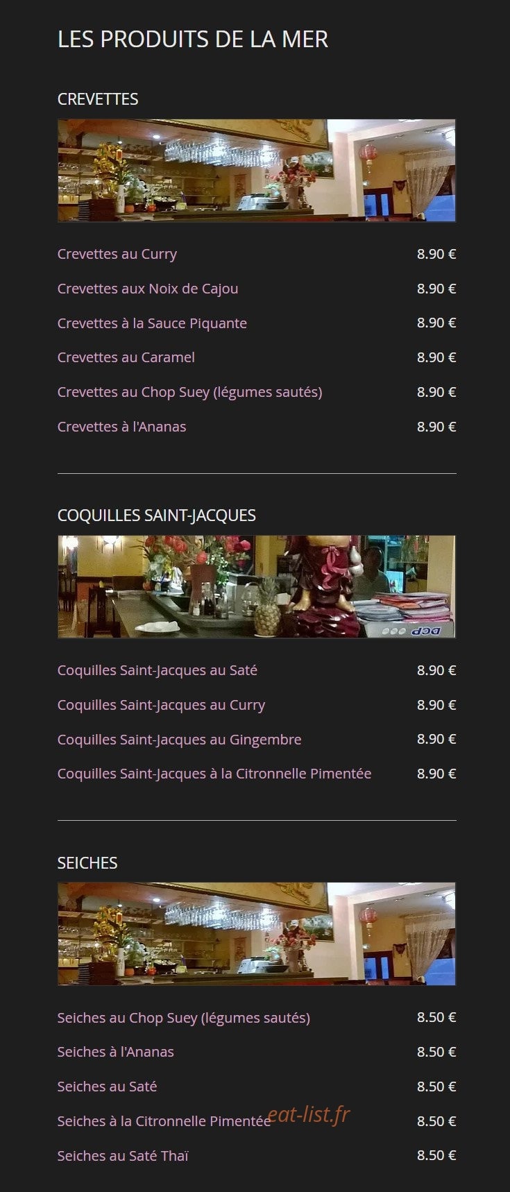 Le Saïgon — carte page 5