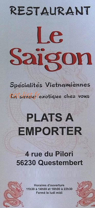 Le Saïgon — carte page 10
