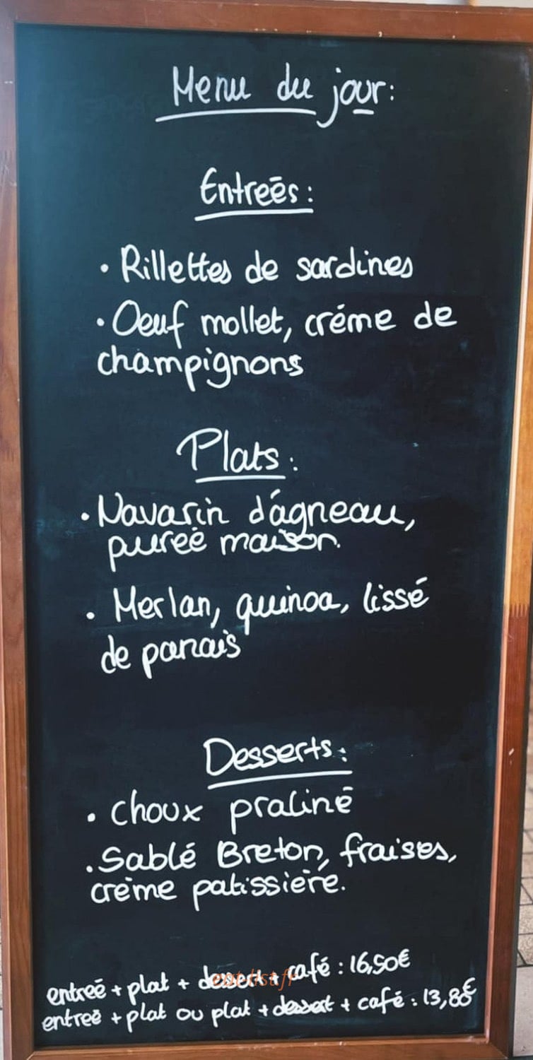 O Ty Bistrot — carte page 1