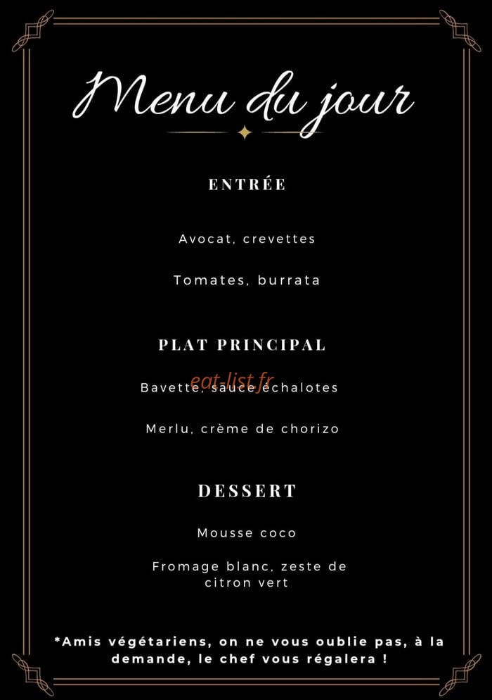 Le QG restaurant — carte page 2