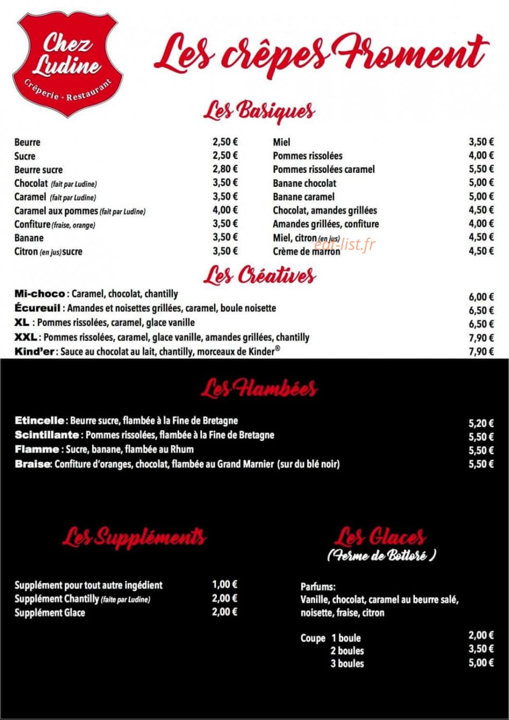 Chez Ludine — carte page 3