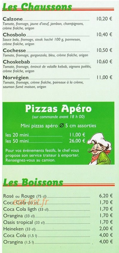 Bueno Pizza — carte page 5