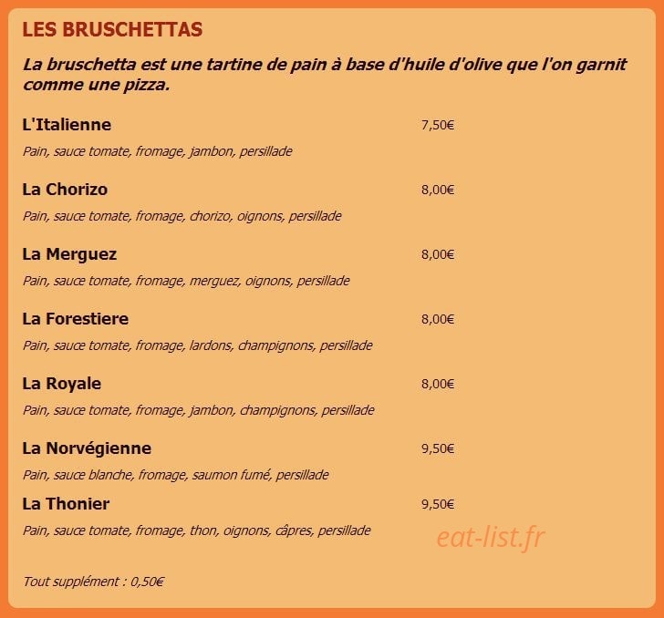 Pizzas du golfe — carte page 5