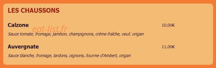 Pizzas du golfe — carte page 4
