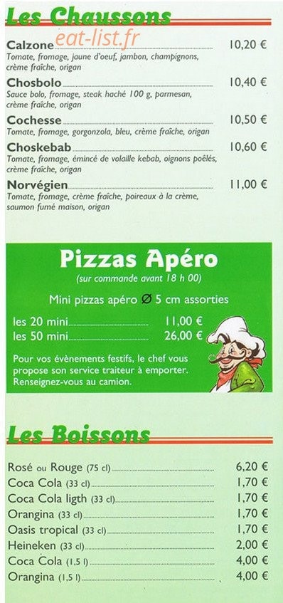 Bueno Pizza — carte page 5
