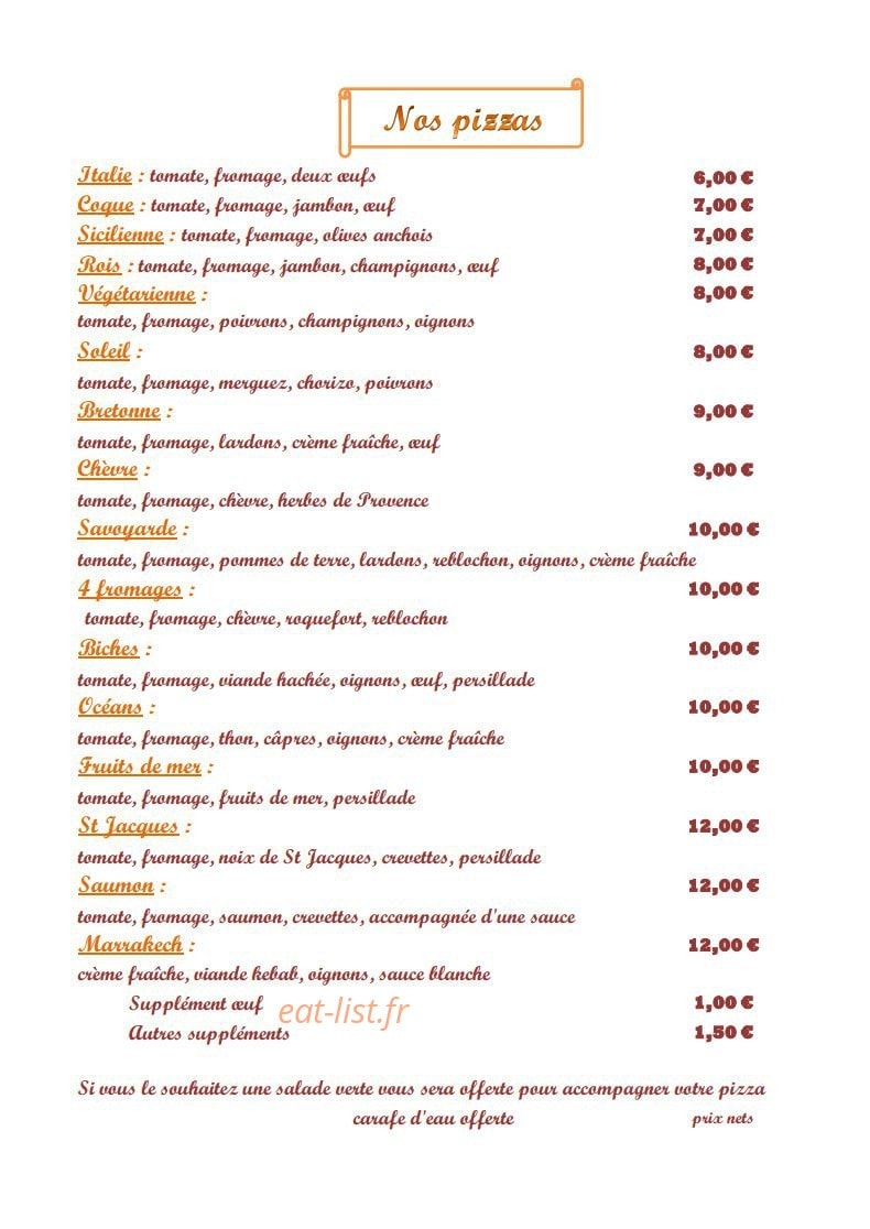 Auberge des Biches — carte page 2