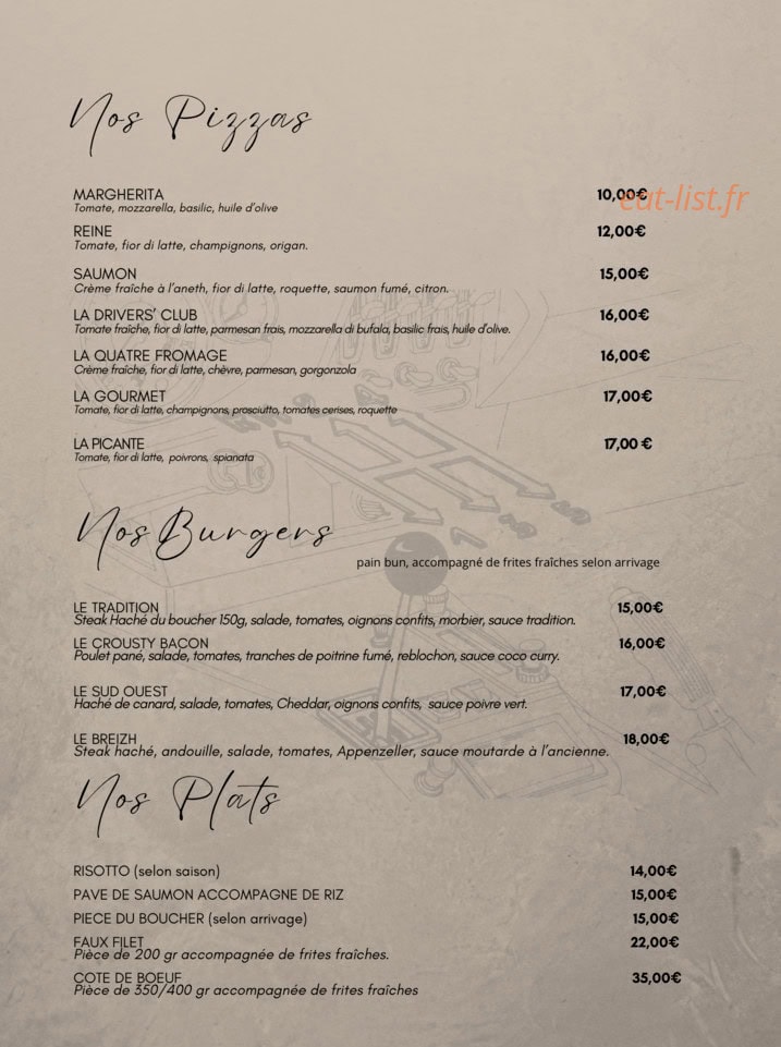 Drivers' Club — carte page 2