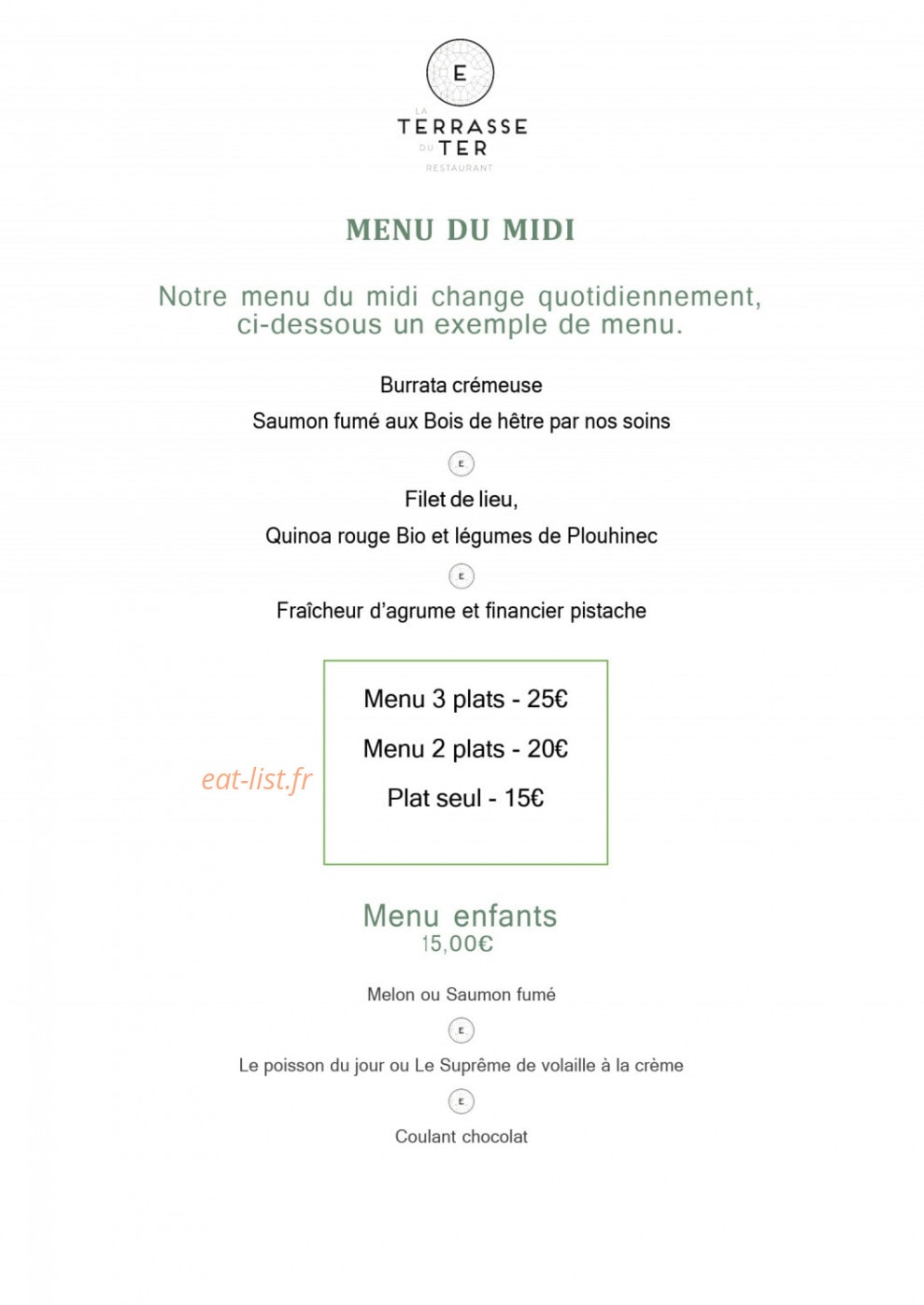 La Terrasse du Ter — carte page 2