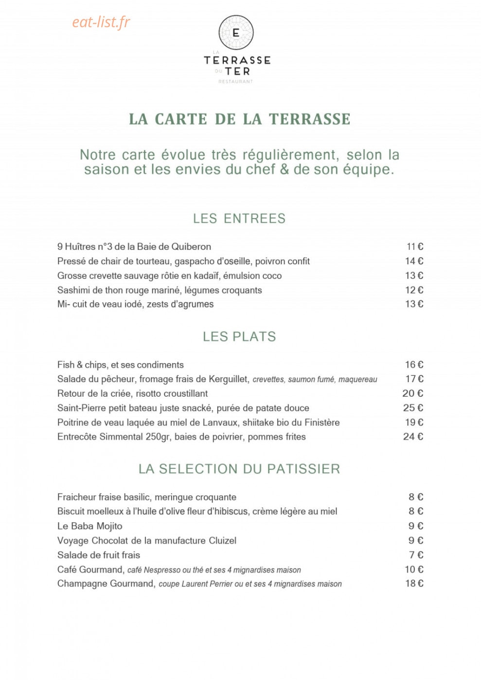 La Terrasse du Ter — carte page 1