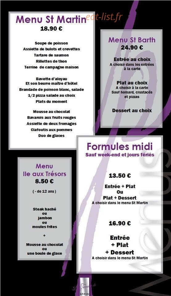 Les Terrasses de la Potiniere — carte page 6
