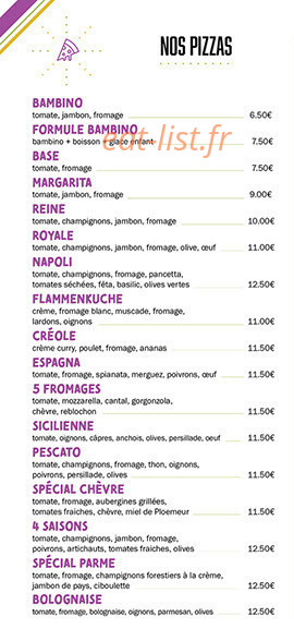 PIZZ & LOVE — carte page 1
