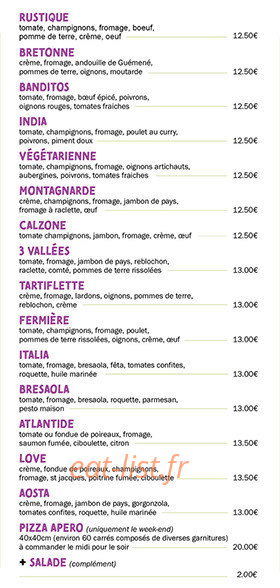 PIZZ & LOVE — carte page 2
