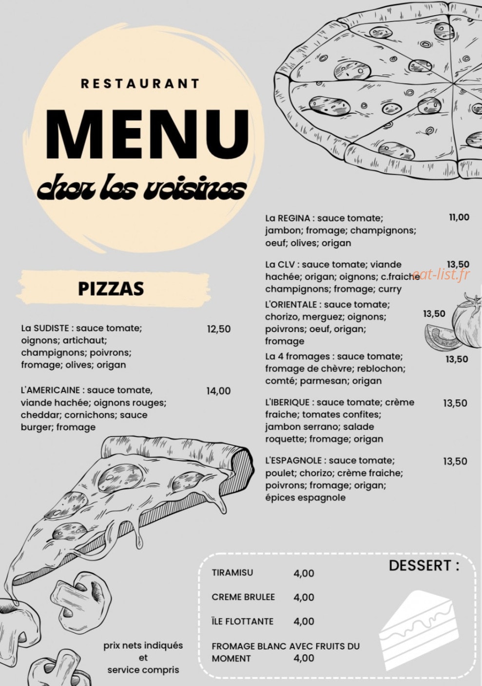Chez les voisines — carte page 1