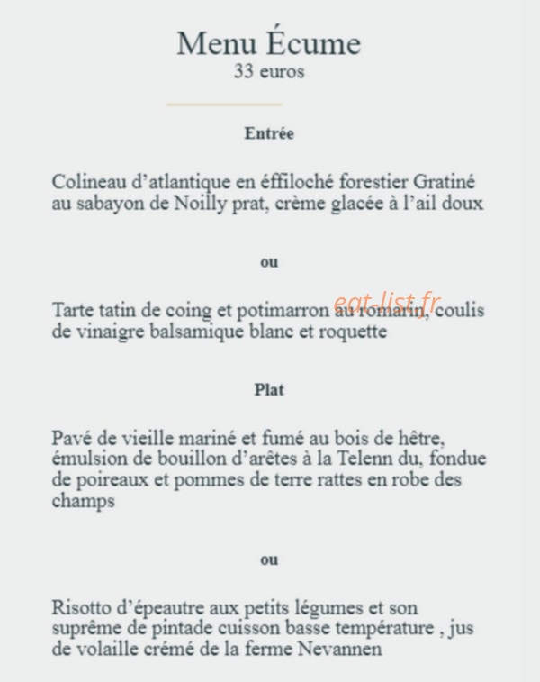 Ecume Givrée — carte page 2