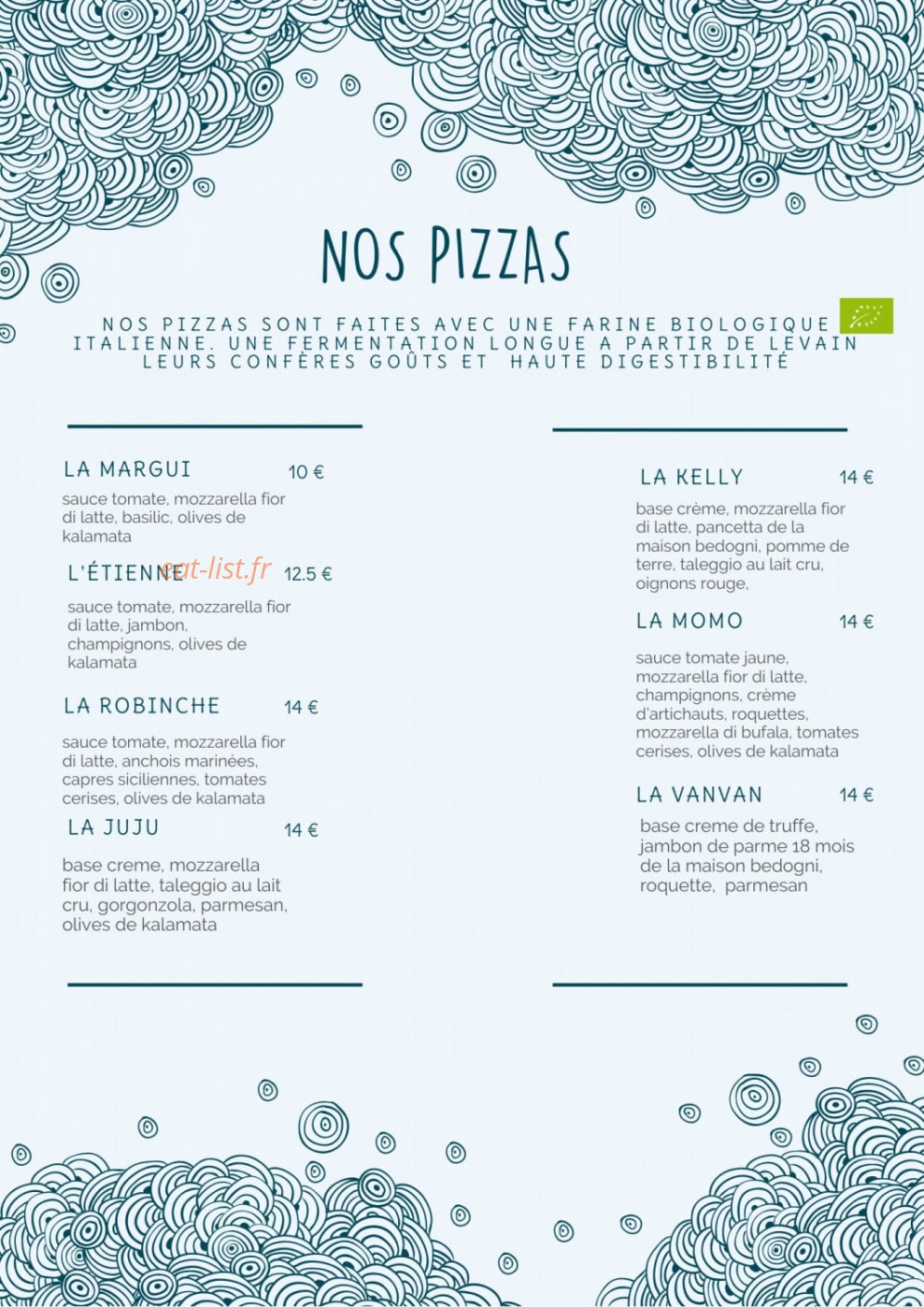 La P'tite Cale — carte page 1