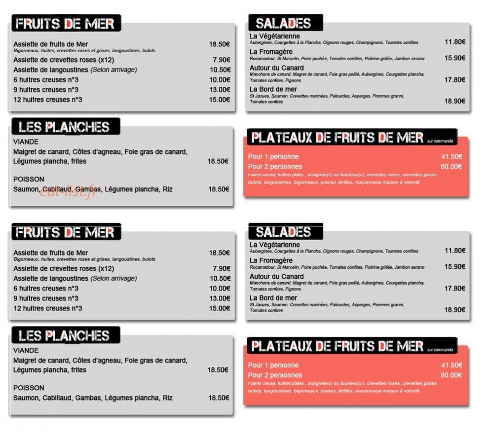 Le Moulin Vert — carte page 1