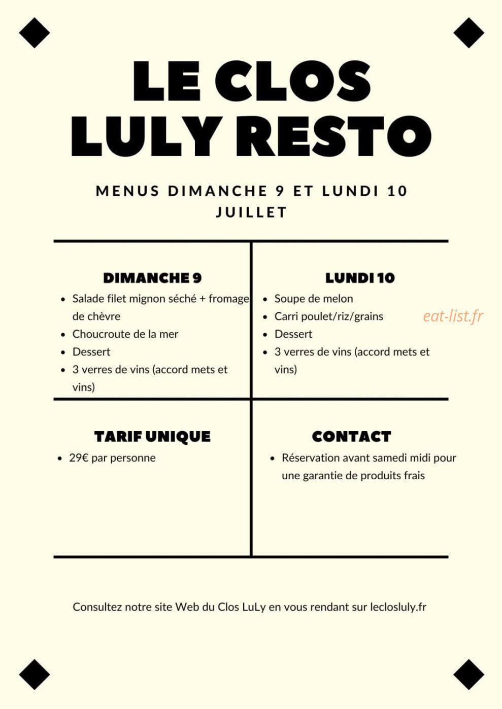 Le Clos Luly — carte page 1