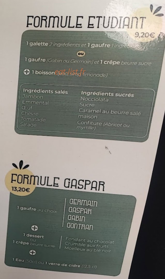 Gaspar — carte page 1